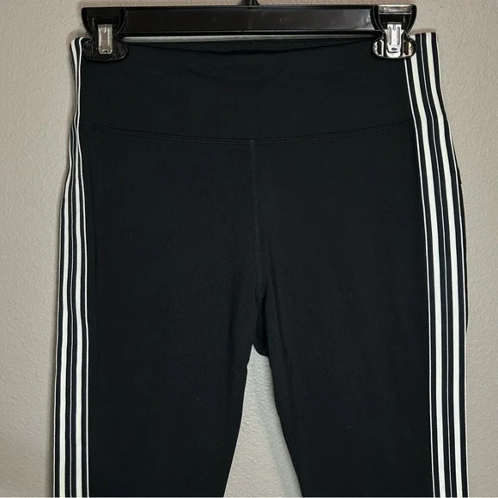 Athleta Track Tux Tight black & white athletic leggings women’s size small
